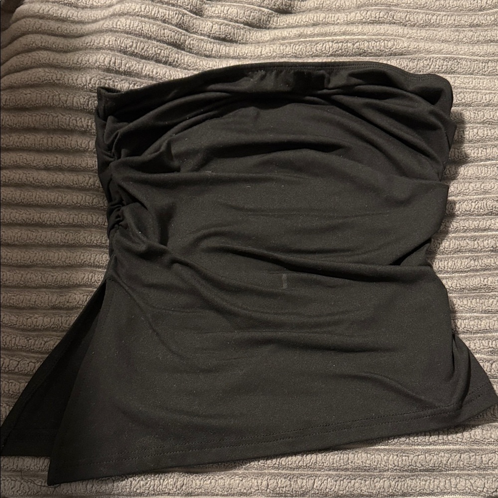 Black Strapless Top